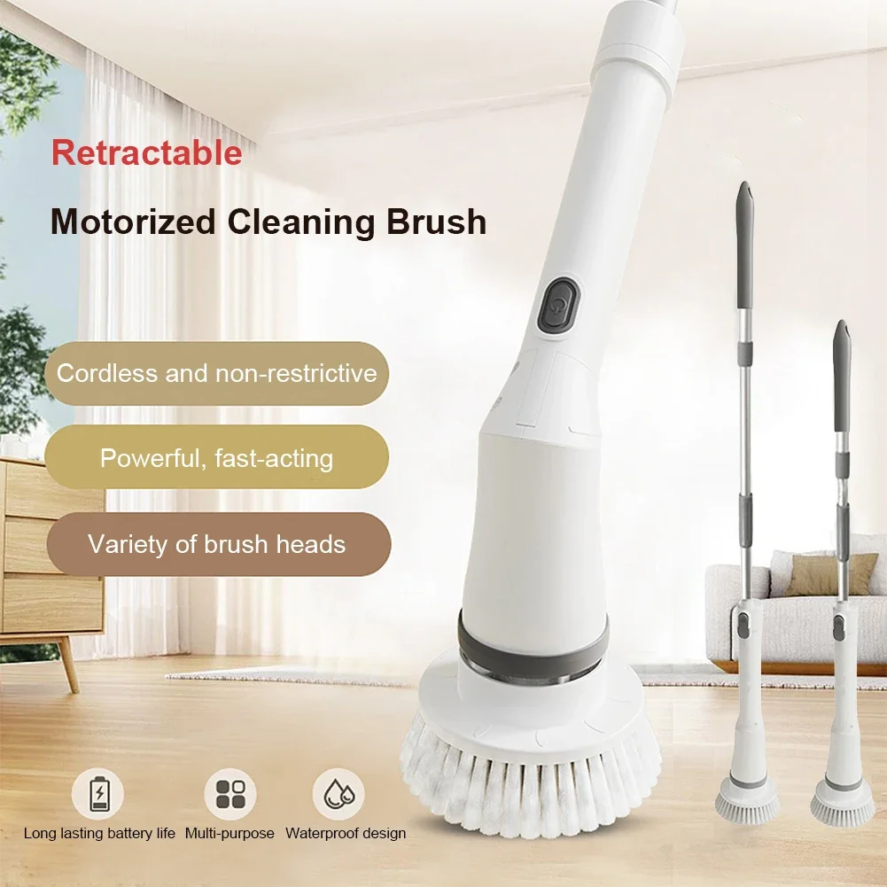 Cordless Cleaning Brush Extension Electric Brush Window Cleaner Scrubber Bathroom Bathtub Toilet Kitchen Cleaning Tool - Image 2