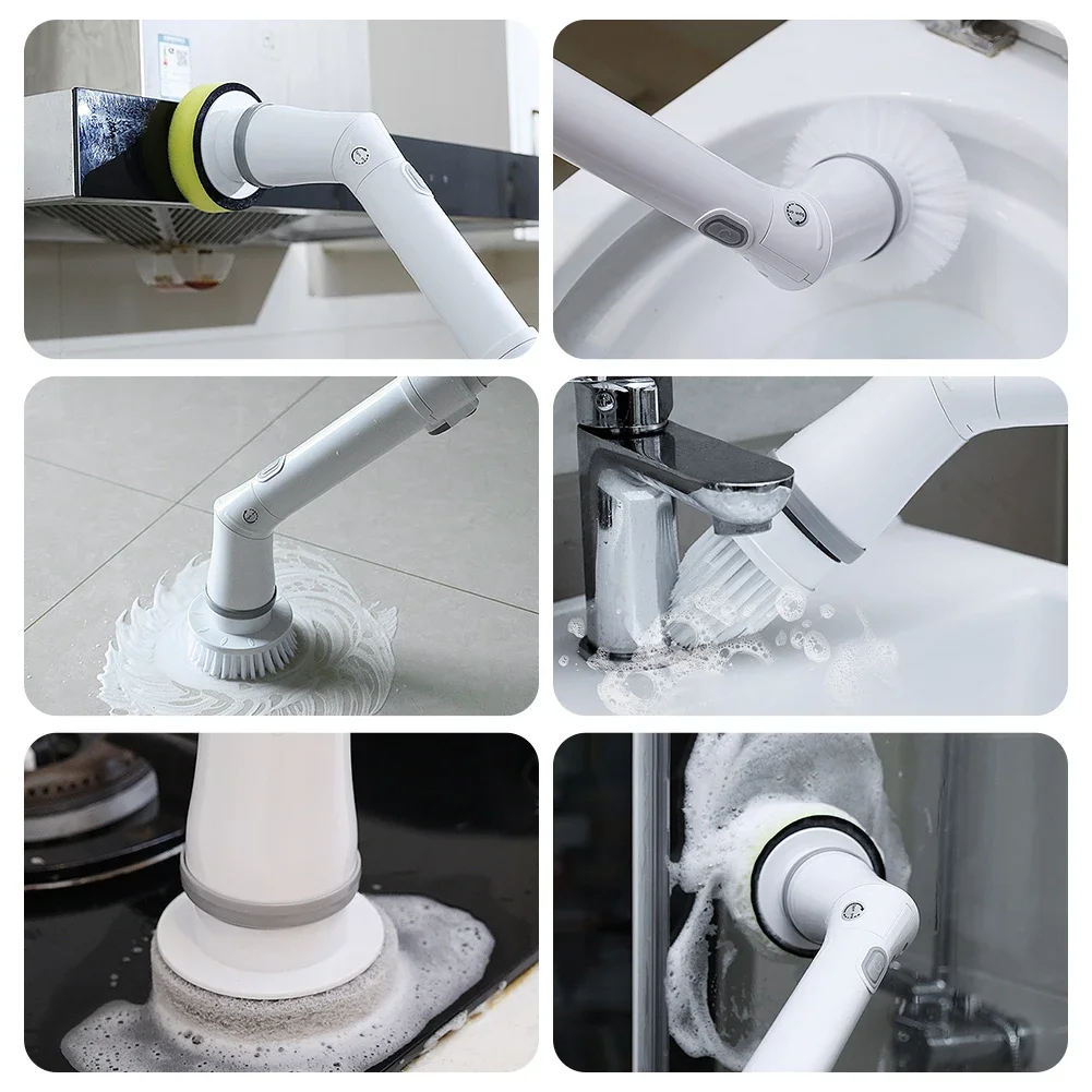 Cordless Cleaning Brush Extension Electric Brush Window Cleaner Scrubber Bathroom Bathtub Toilet Kitchen Cleaning Tool - Image 4