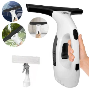 Cordless Window Vacuum Cleaner, Electric Window Cleaner Cordless Mirrors and Tiles, Lightweight 2 in 1- Ideal for Large Windows