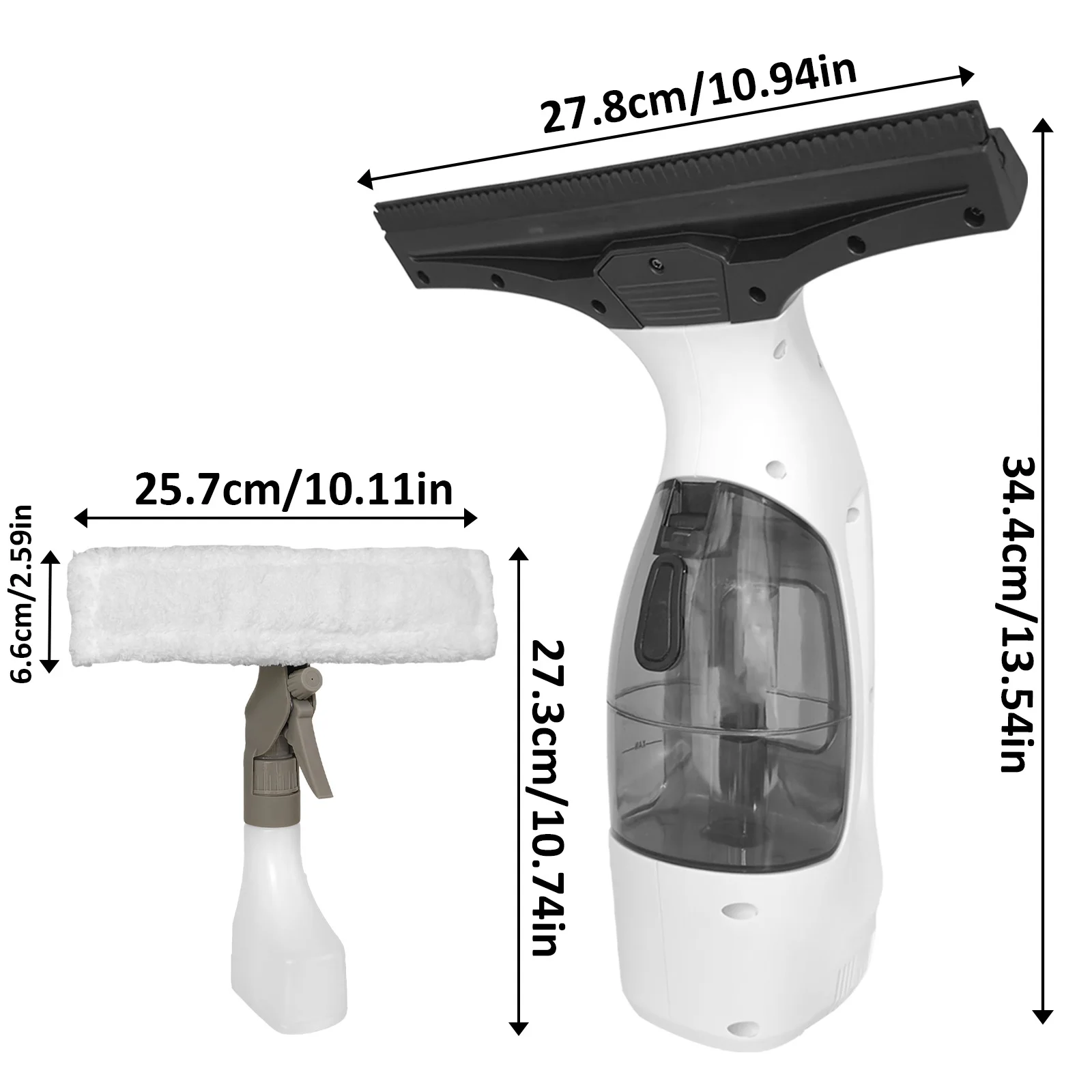 Cordless Window Vacuum Cleaner, Electric Window Cleaner Cordless Mirrors and Tiles, Lightweight 2 in 1- Ideal for Large Windows - Image 5