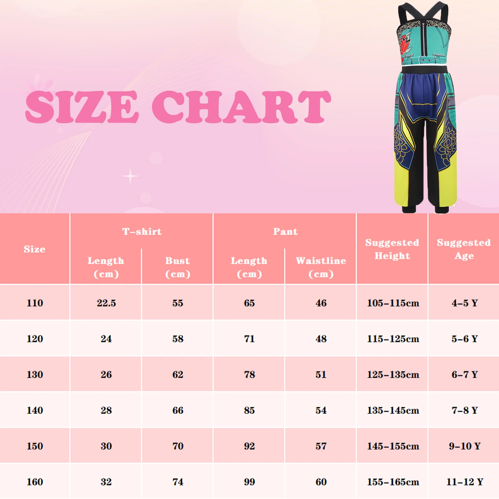 Costume Kids zoey Kpop Singer rumi Cosplay Girls Dress for Birthday Party Halloween Carnival - Image 6