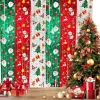 Creative Foil Fringe Curtains Red Green White Hanging Christmas Rain Curtains Tinsel Fringe Curtains Photo Backdrop