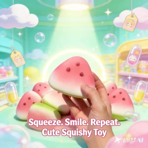 Cute Decompression Squeeze Toy Slow Rebound Watermelon Squishy Fidget Anti-Stress Slow Rising Fruit Soft Stress Relief Toy