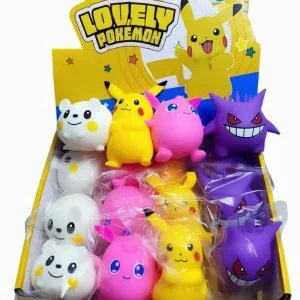 Cute Pokemon Cartoon Pikachu Squeeze Toy Rebound Pinch Music, Suitable for Fans to Relieve Stress, Knead Figurines, Party Gift