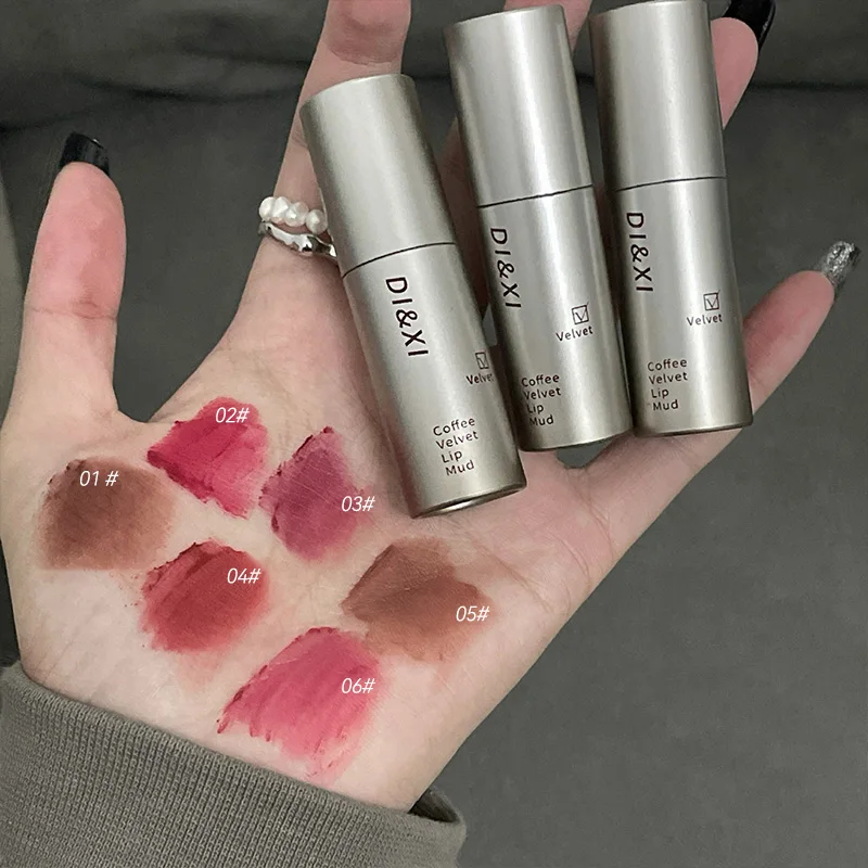 DIXI Mini Silver Tube Matte Lip Glaze — Velvet Finish, Skin-Enhancing, Versatile Low-Saturation Latte Shade - Image 5
