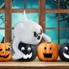 DIY Funny Party Supplies Broken Ornaments Window Halloween Decoration Bumping Window Ghost Window Decoration Window Sticker