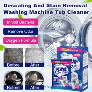 Deep Cleaning Descaler for Washing Machines - Powerful Stain Remover for Front-Load & Top-Load Washers, Remove Limescale