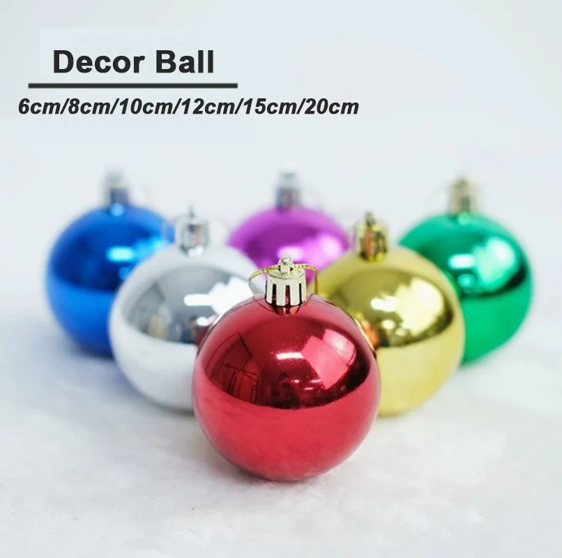 Dia 6/8/10/1215/20cm Shiny Christmas Bauble Ball - Hanging Tree Ornament Decoration for Home Party Wedding Xmas Holiday Decor - Image 2