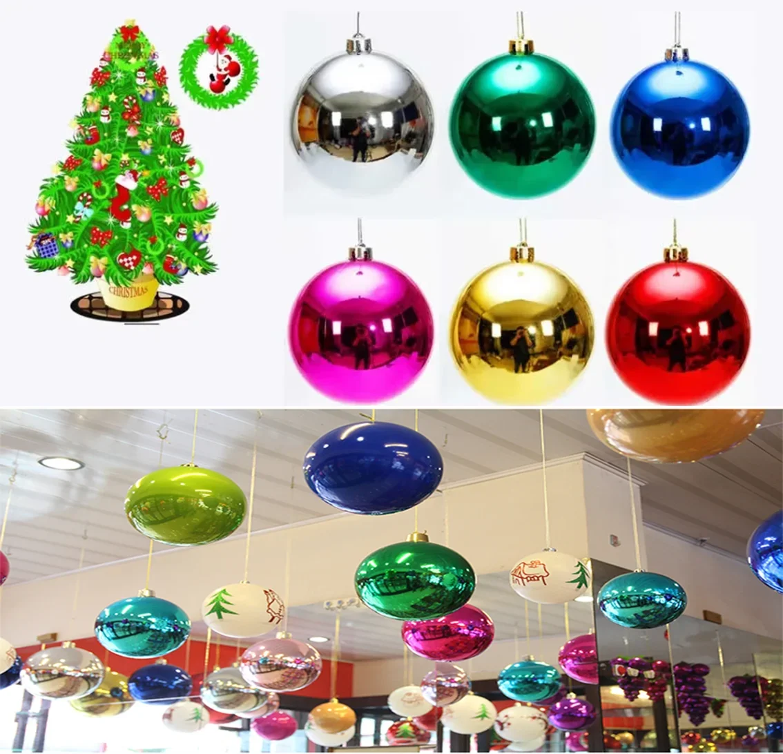 Dia 6/8/10/1215/20cm Shiny Christmas Bauble Ball - Hanging Tree Ornament Decoration for Home Party Wedding Xmas Holiday Decor - Image 4