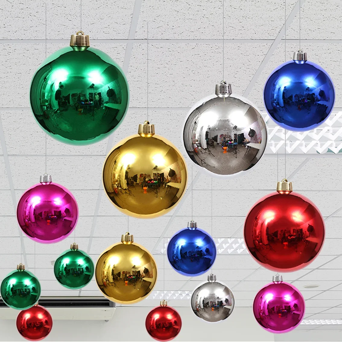 Dia 6/8/10/1215/20cm Shiny Christmas Bauble Ball - Hanging Tree Ornament Decoration for Home Party Wedding Xmas Holiday Decor - Image 6