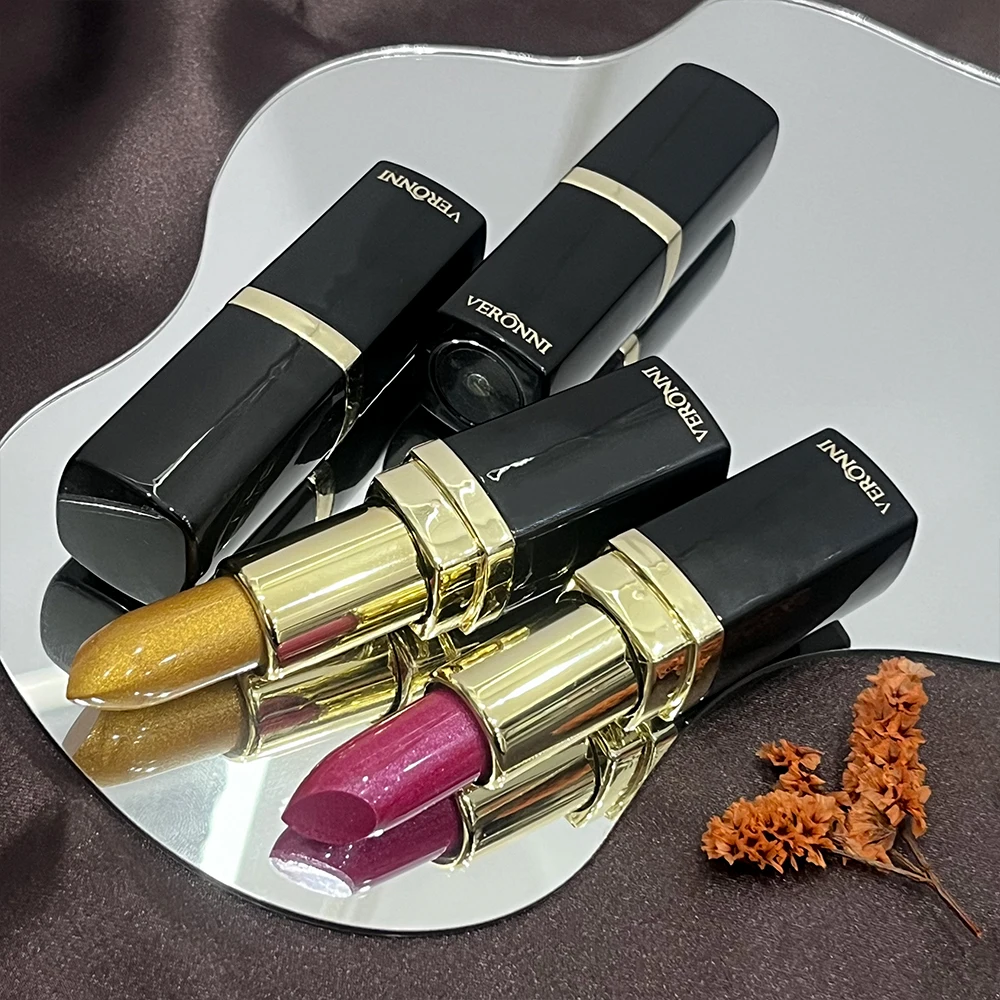 Diamond Shimmering Lipstick Set,High Pigmented Glitter Metallic Lipstick Glitter Lipgloss Lips Makeup Cosmetics Sexy Make Up - Image 5