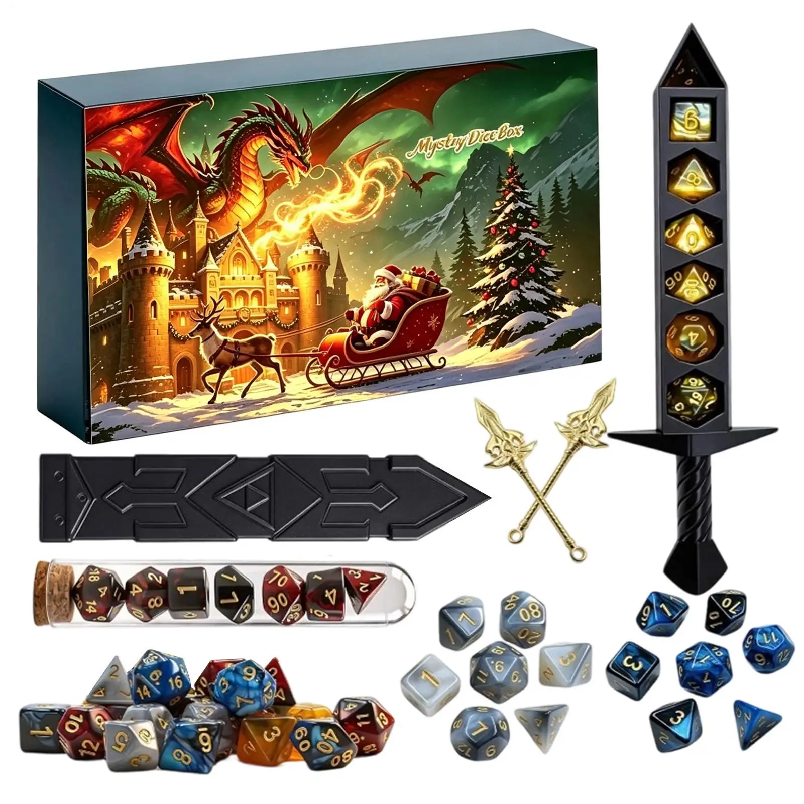Dice Set Advent 2026 24-Day Dice Colorful Home Decor Kids Christmas Countdown Calendar for Children Daughter Family Friends - Image 3