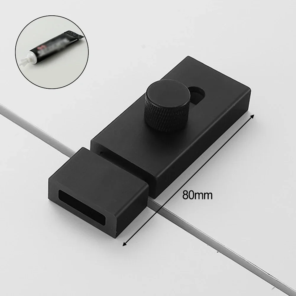 Door Bolt Punch-free Bolt Door Latch No Hole Punch Door Buckle Ecurity Lock Thickened Room Door Latch Anti-Barn Door - Image 3