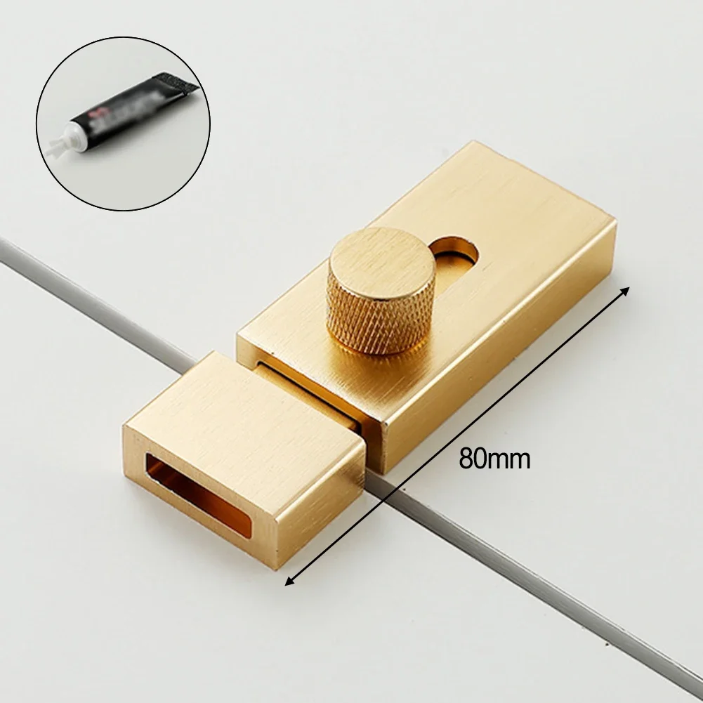 Door Bolt Punch-free Bolt Door Latch No Hole Punch Door Buckle Ecurity Lock Thickened Room Door Latch Anti-Barn Door