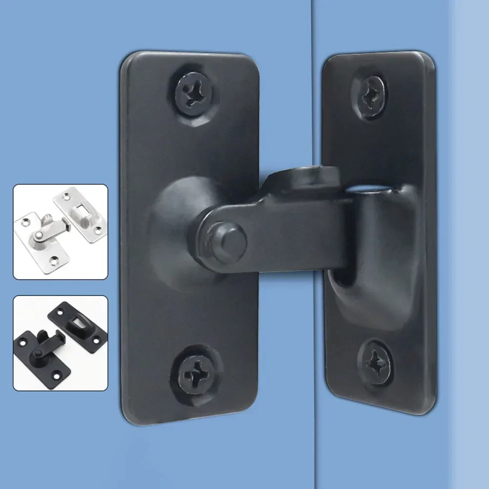 Door Lock 90 Degree Barn Door Latch Bolt Stainless Steel Hook Latch Window Cabinet Locks Right Angle Sliding Gate Lock Hardware - Image 2