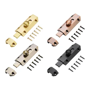 Door Security Bolt Latch Durable Multifunction Door Lock Hardware Thickened for Push Pull Door Home Wardrobe Dormitory Bathroom