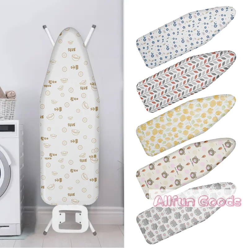 Durable Ironing Board Cloth Heat Resistant Decorative Ironing Board Cover With Floral Animals Design Universal Laundry Supplies