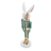 Easter Rabbit Statue Resin Nutcracker Cute Bunny Soldier Decorative Spring Party Garden Decor Holiday Home Accents