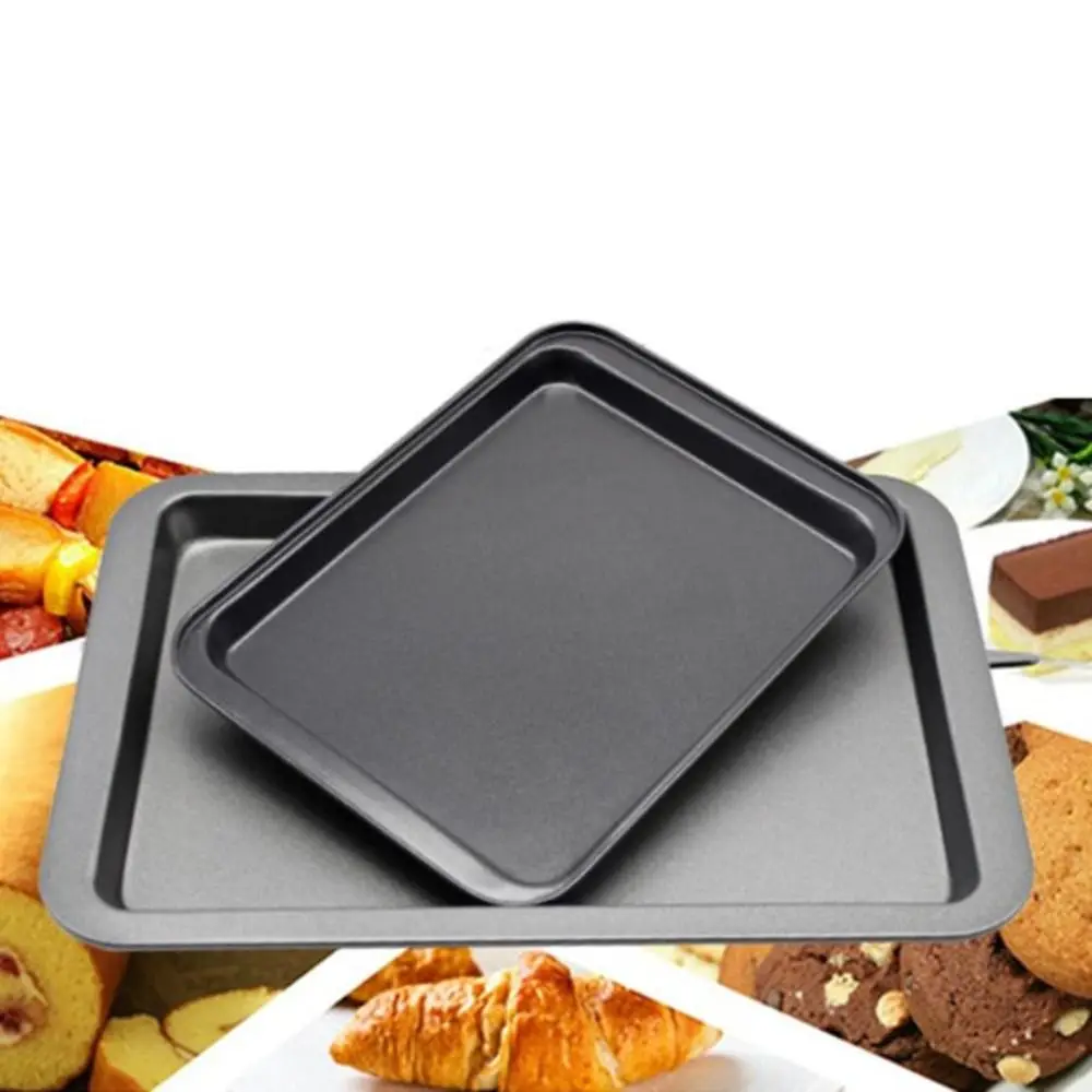 Easy Clean Rectangle Baking Pan High Temperature Resistance DIY Baking for Kitchen Baking Tray Non-Stick Carbon Steel Baking