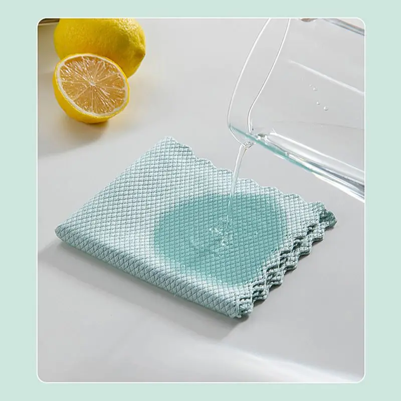 Efficient Glass Cleaning Towel MIrror Cleaning Cloth Absorbent Kitchen Towels 25x25cm Napkin for Glass Dish Washing Wiping Rag - Image 5