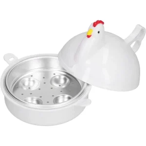 Egg Cooker Simple and Quick Love Breakfast Special Microwave Oven Steamed Egg Utensils Boiled Egg Mold 4 Eggs