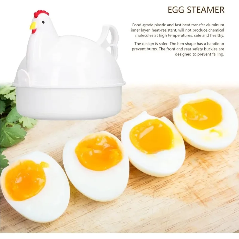 Egg Cooker Simple and Quick Love Breakfast Special Microwave Oven Steamed Egg Utensils Boiled Egg Mold 4 Eggs - Image 6