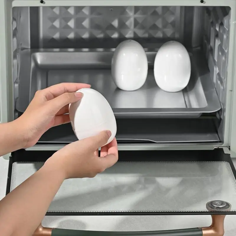 Egg Shaped Egg Boiler Steamer 4 Eggs 1Egg Microwave Eggs Cooker Cooking Tool Kitchen Accessories Gadgets - Image 3