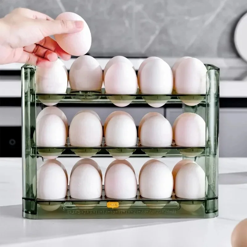 Egg Storage Box Side Door of Refrigerator Storage Organizer Kitchen Reversible Special Egg Storage Tray Kitchen Accessories - Image 2