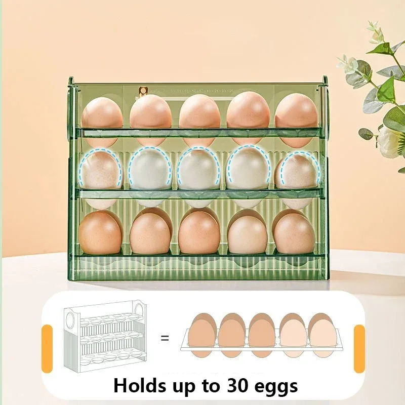 Egg Storage Box Side Door of Refrigerator Storage Organizer Kitchen Reversible Special Egg Storage Tray Kitchen Accessories - Image 4