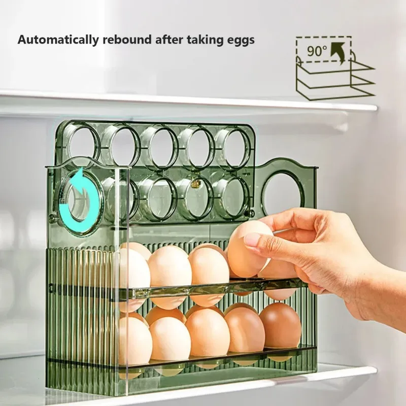 Egg Storage Box Side Door of Refrigerator Storage Organizer Kitchen Reversible Special Egg Storage Tray Kitchen Accessories - Image 3