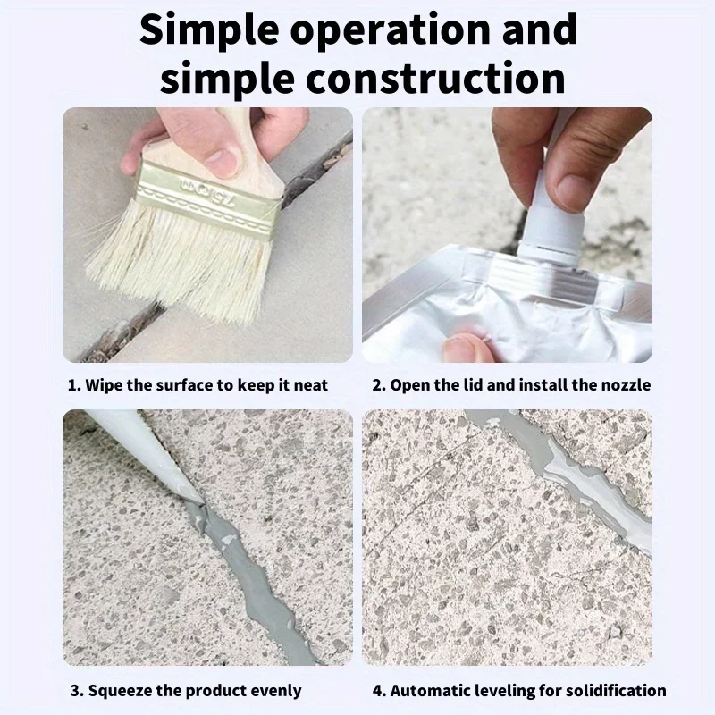 Elastic Gray Concrete Gap Sealant 350/500ML Anti-Aging Weatherproof Cement Floor Joint Repair Glue - Image 5