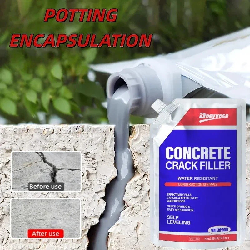 Elastic Gray Concrete Gap Sealant 350/500ML Anti-Aging Weatherproof Cement Floor Joint Repair Glue - Image 4