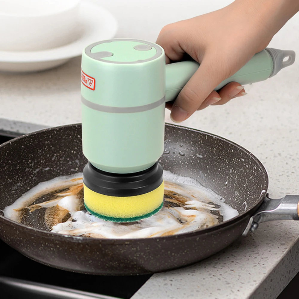 Electric Cleaning Brush Dishwashing Brush Automatic Wireless USB Rechargeable Professional Kitchen Bathtub Tile Cleaning Brushes - Image 3