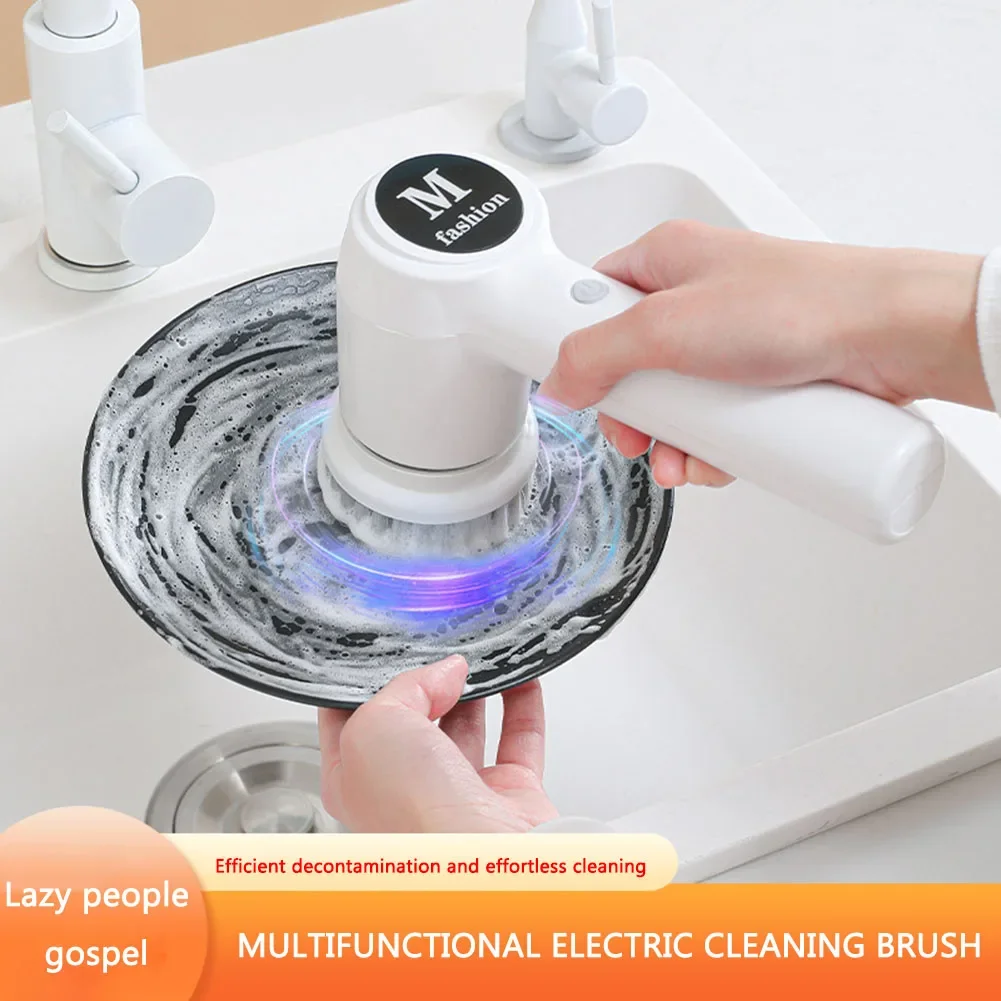 Electric Cleaning Brush USB Rechargeable Cleaner Brush Dishwashing Rotary Scrubber for Home Kitchen Cleaning Products - Image 4