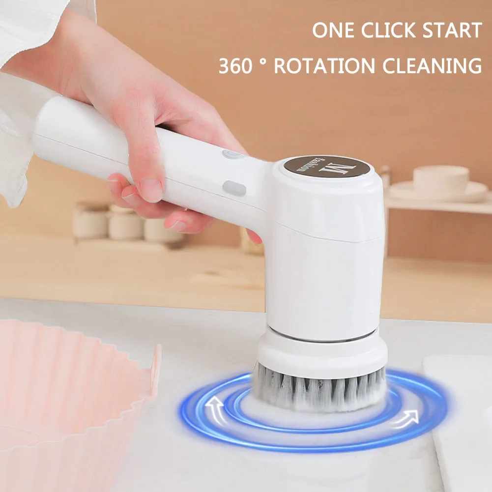 Electric Cleaning Brush USB Rechargeable Cleaner Brush Dishwashing Rotary Scrubber for Home Kitchen Cleaning Products - Image 5