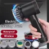 Electric Cleaning Brush Wireless Black High-power Multifunctional Bathroom Waterproof Portable Cleaning Brush Household