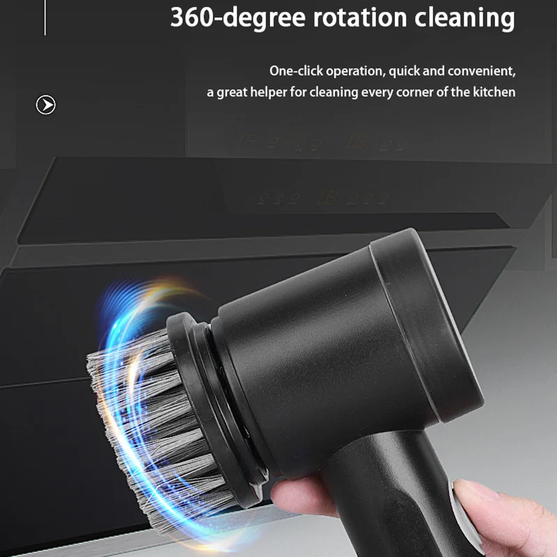 Electric Cleaning Brush Wireless Black High-power Multifunctional Bathroom Waterproof Portable Cleaning Brush Household - Image 6