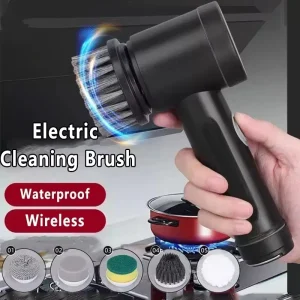 Electric Cleaning Brush Wireless Black High-power Multifunctional Bathroom Waterproof Portable Cleaning Brush Household