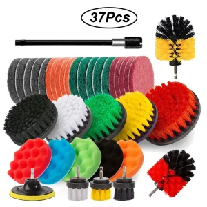 Electric Drill Brush Electric Wash Cleaning Brush Bathroom Bath Tile Car Cleaning Tool Kit Car Cleaning Brush Cleaning Supplies