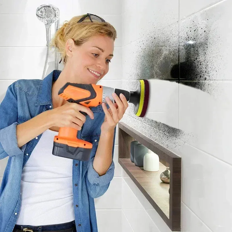 Electric Drill Brush Kit Effortless Cleaning Electric Cleaning Brush Tool for Car Tile Bathroom Kitchen Plastic Scrubber Brushes - Image 3