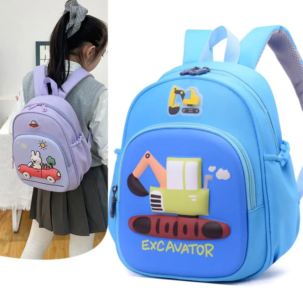 Excavator/Rabbit Schoolgirl Backpack Large Capacity Lightweight Kids Backpack Double Shoulder Mini School Bag - Image 3