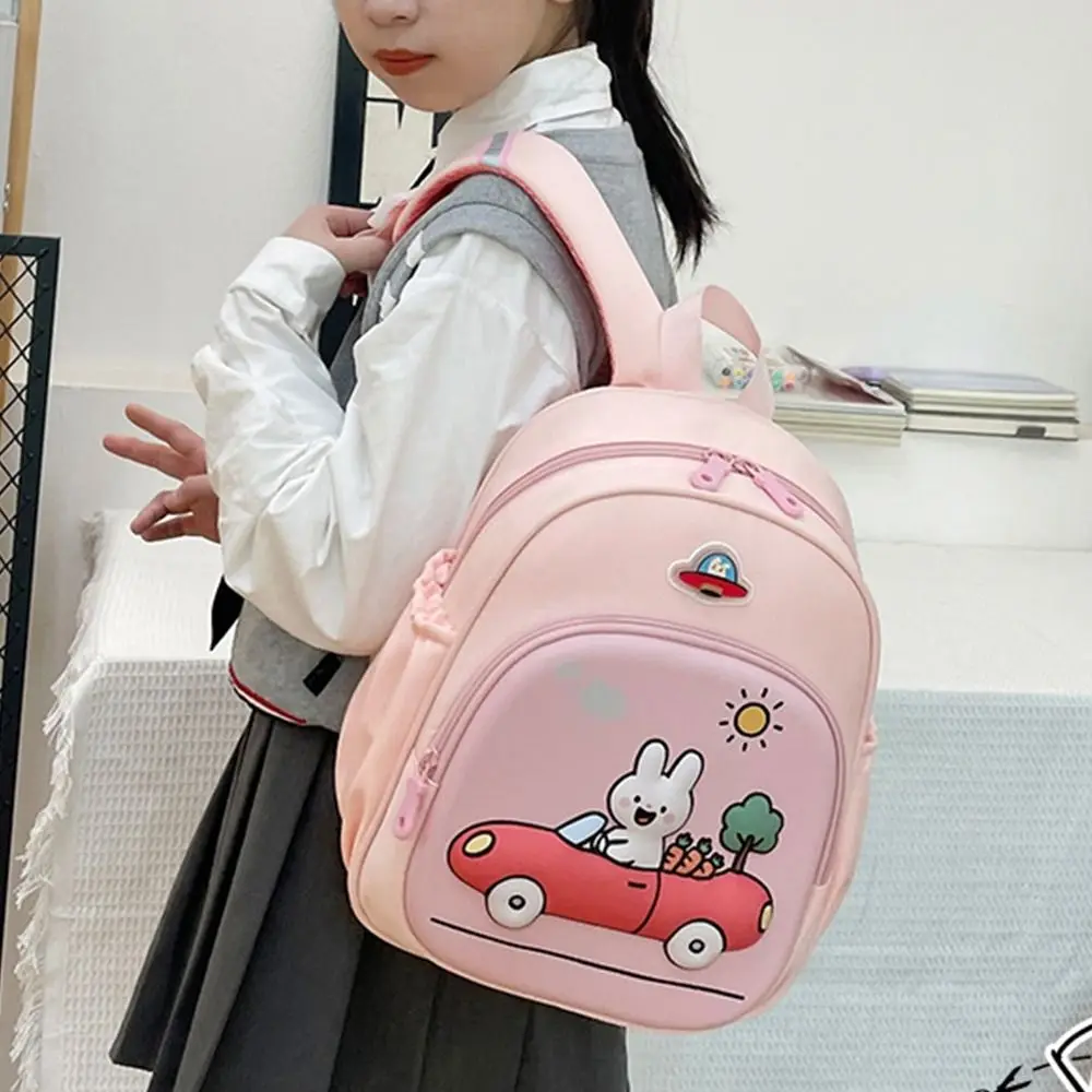 Excavator/Rabbit Schoolgirl Backpack Large Capacity Lightweight Kids Backpack Double Shoulder Mini School Bag - Image 4