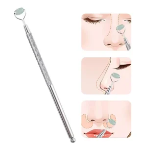 Eye Anti Wrinkle Natural Jade Roller Guasha Two-Sided Skin Scraper Facial Stone Firming Face Anti-Aging Puffy Eyes Massager