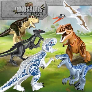 FC3727 Dinosaur Jurassic Overlord Tyrannosaurus Park Quetzlepterosaur 6 super large building block toys