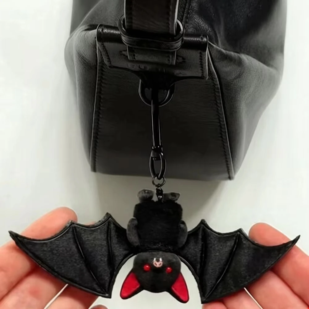 FTCY Plush Black Bat Keychain Gothic Transformable Bat Key Ring Cute Vampire Bag Decor Charm For Backpack Bag Decoration Gifts - Image 6