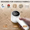 Fabric Shaver Rechargeable Lint Remover Electric Portable Jumper Remover LED Display Removes Pilling for Clothes Furniture Sofas