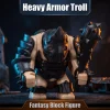 Fantasy Medieval Troll Warrior Brick Set Distressed Rusty Armour Multiple Gear Parts Big Articulated Figure Assembly Gift