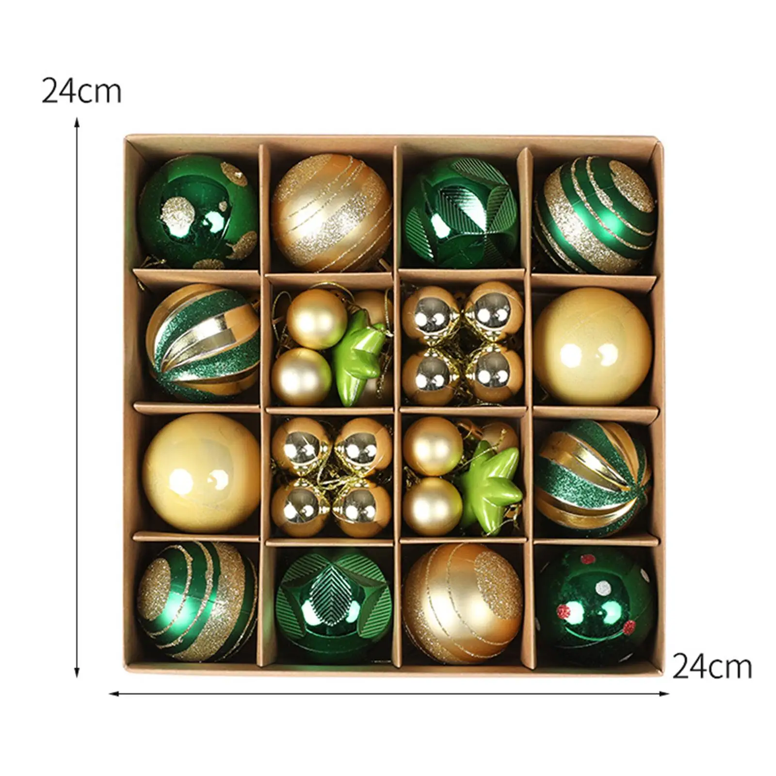 Festive Set of 36 Christmas Ball Ornaments for Tree Decoration Festive Set of 36 Christmas Ball Ornaments for Tree Decoration