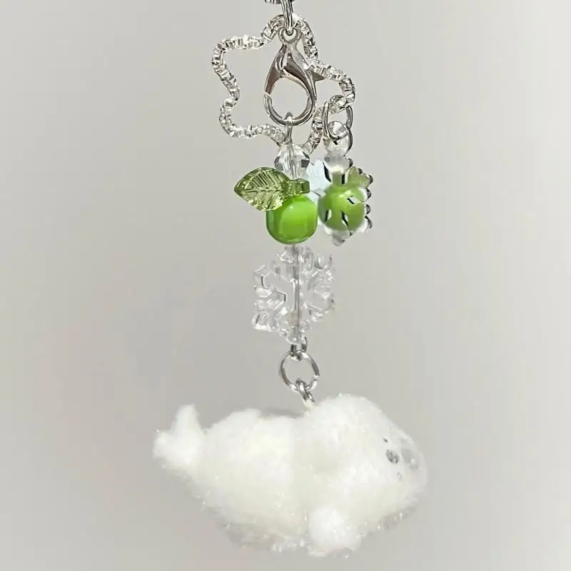 Flocking Animal Pendant Keychain For Women Girls Cute Bag Pendant Mobile Phone Chain Gifts - Image 6