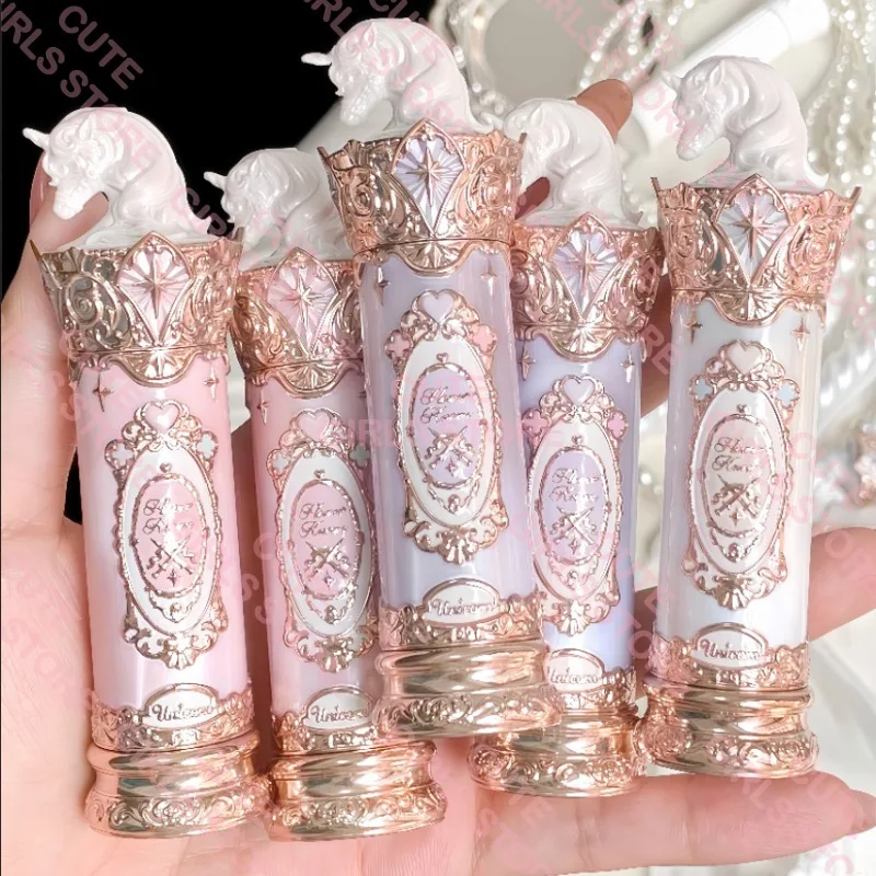 Flower Knows Knight Unicorn Glazed Lipstick: High Pigment Long-Lasting Non-Stick Lip Gloss for Makeup Enthusiasts - Image 4